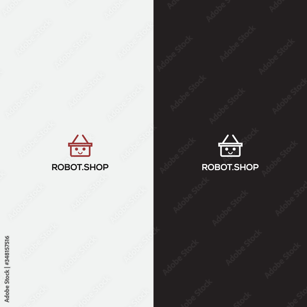 robot shop logo / vector robot