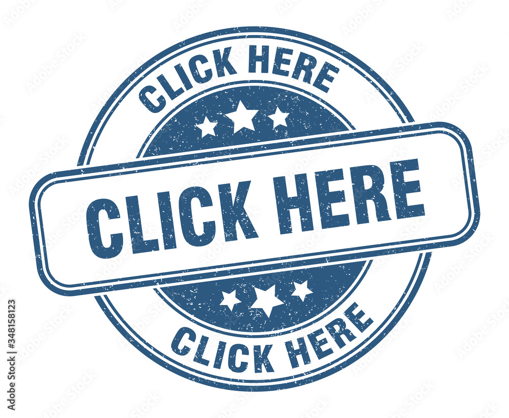 click here stamp. click here round grunge sign. label click here stamp. click here round grunge sign. label
