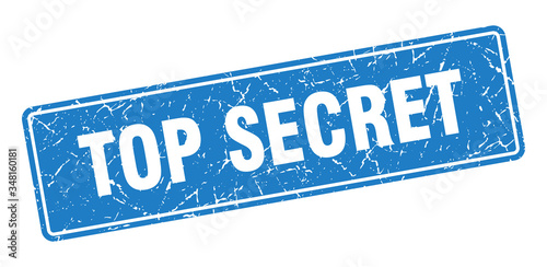 top secret stamp. top secret vintage blue label. Sign