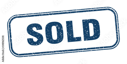 sold stamp. sold square grunge sign. label