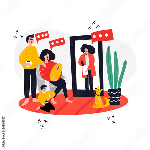 Psychologist consultation online for family.