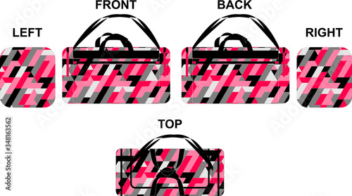 Custom Duffel Bag Sports vector illustration design