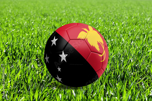 Papua New Guinea Flag on Soccer Ball