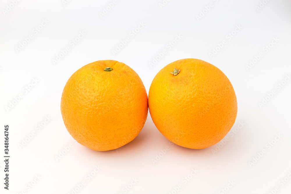Fresh oranges on white background Fresh oranges on white background