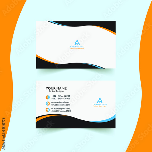 Professional modern business card design. double sided business card design template
