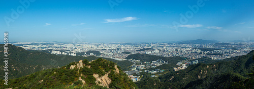 Seoul city view from the mountain
