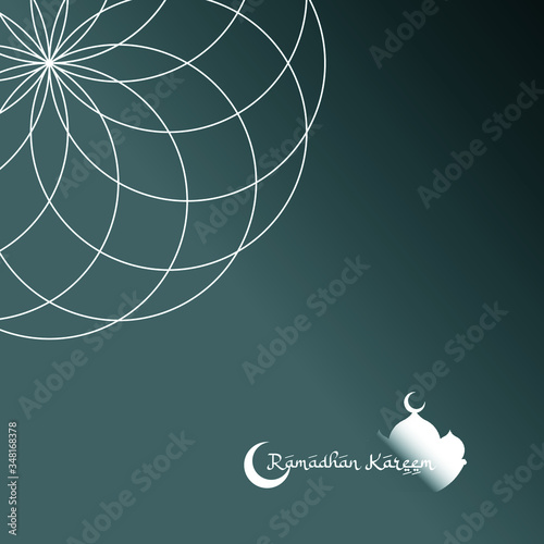 beautiful ramadan kareem greeting card design with mandala art