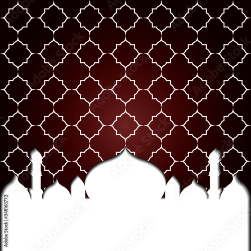 beautiful ramadan kareem greeting card design with mandala art