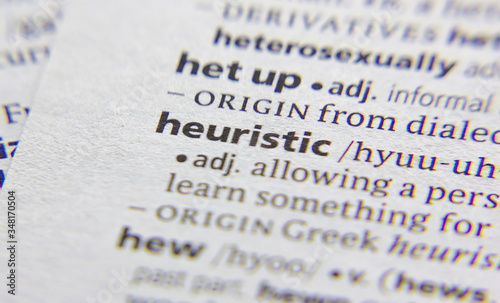 Heuristic word or phrase in a dictionary. photo