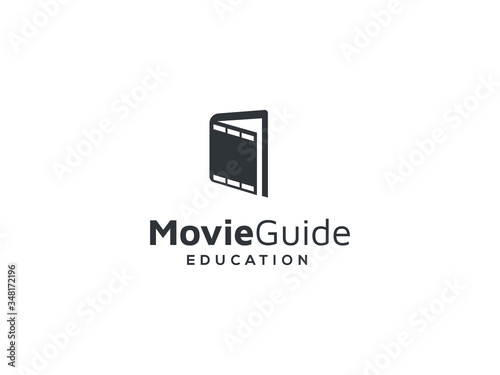Book with cinema film rell for guide movie company