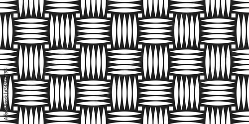 Weave seamless pattern, vector linear background with woven texture, textile knitted repeat tiling wallpaper, perfect simplistic minimal design.