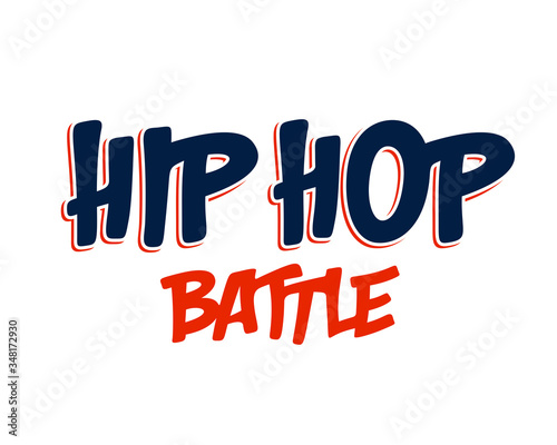 Rap battle vector typing, music theme logo.