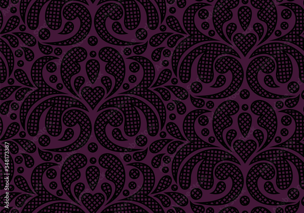 Seamless Gothic pattern. Suitable for curtains, wallpaper, fabric, wrapping paper. Seamless Gothic pattern. Suitable for curtains, wallpaper, fabric, wrapping paper.