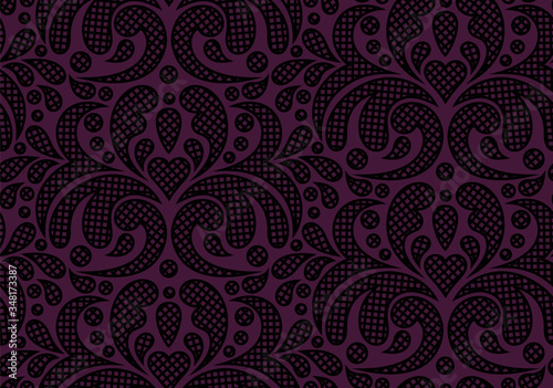 Seamless Gothic pattern. Suitable for curtains, wallpaper, fabric, wrapping paper.