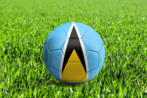 Saint Lucia Flag on Soccer Ball