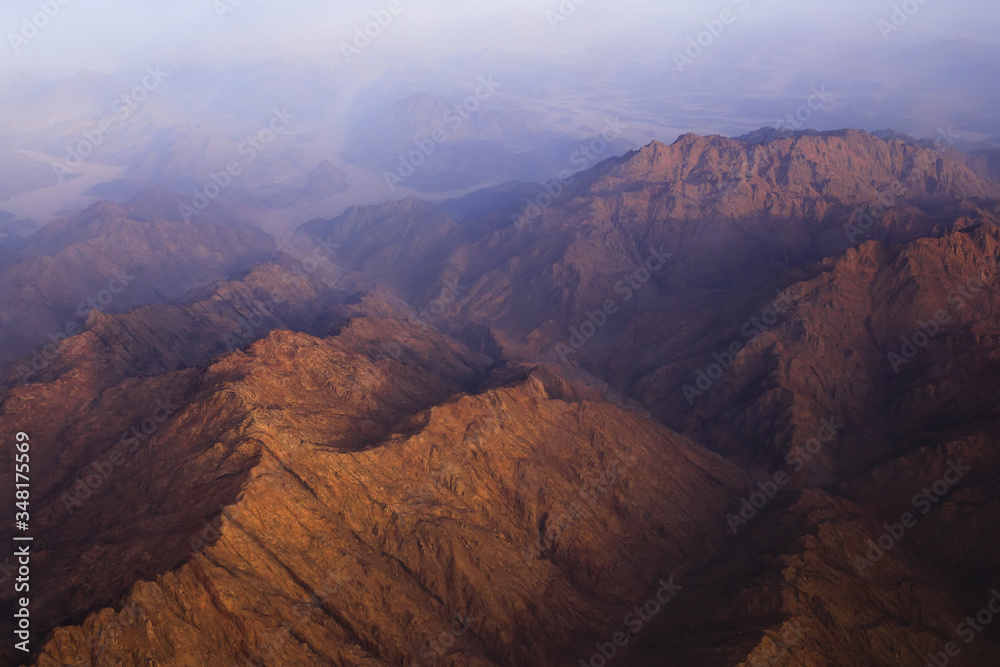 The mountains of the Sinai Peninsula at sunset