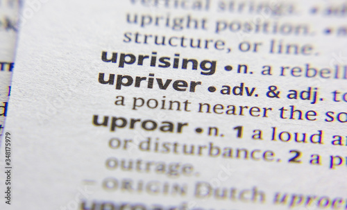 Upriver word or phrase in a dictionary.
