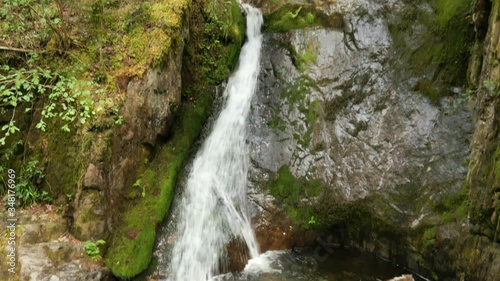 Edelfrauengrab Waterfalls in the Black Forest, Germany, Camera Tilt Up photo