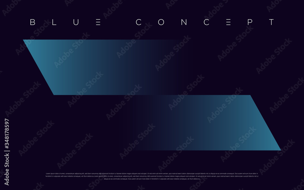 Minimalist deep blue premium abstract background with luxury geometric