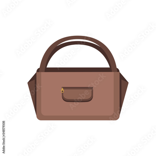 Woman bag icon fashion handbag isolated on white background. Women's summer accessory.