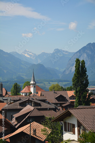 Das Dorf Sigriswil bei Thun, Kanton Bern