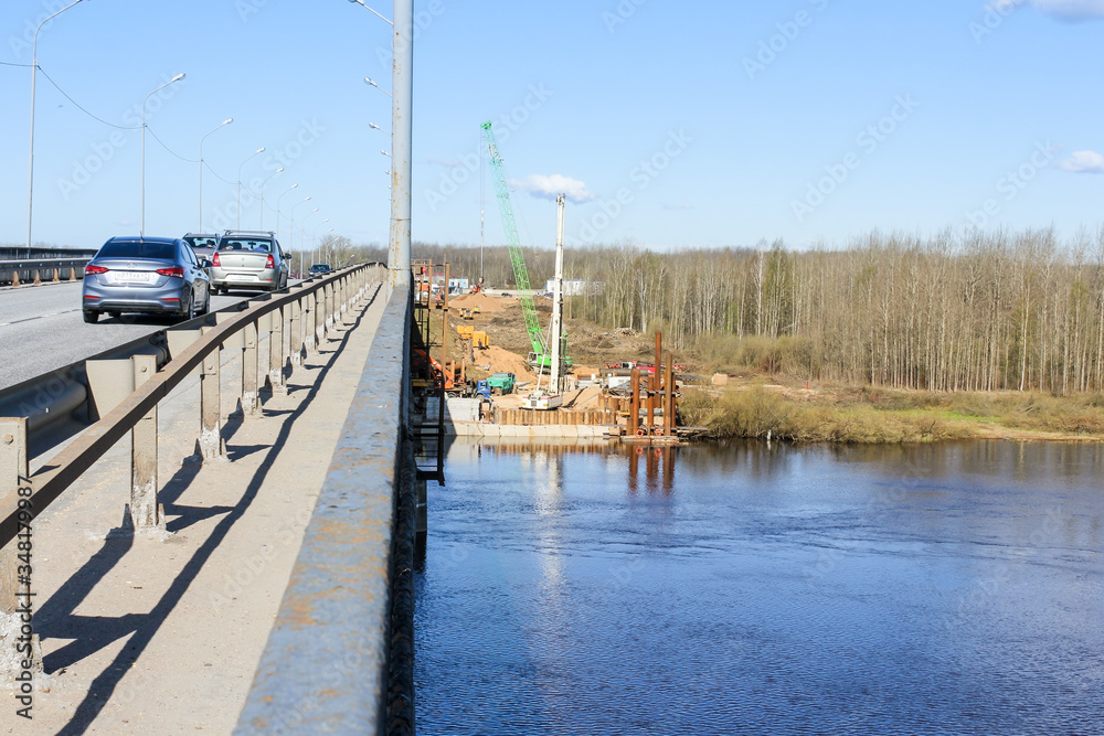 Start of construction of a new bridge.