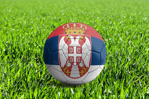 Serbia Flag on Soccer Ball