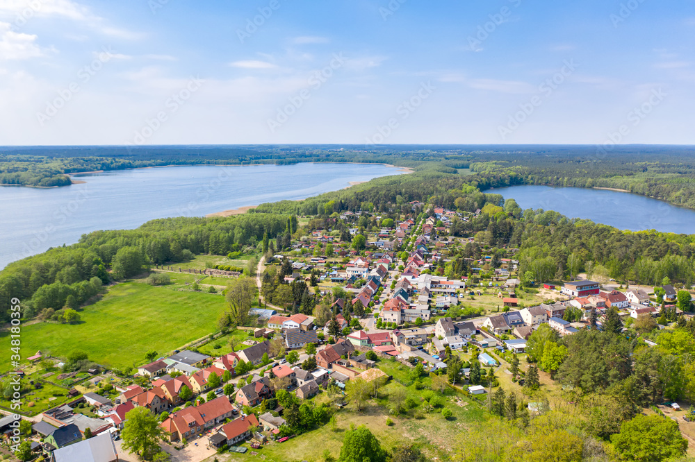 Ταπετσαρία Aussicht auf das Dorf Himmelpfort in Brandenburg