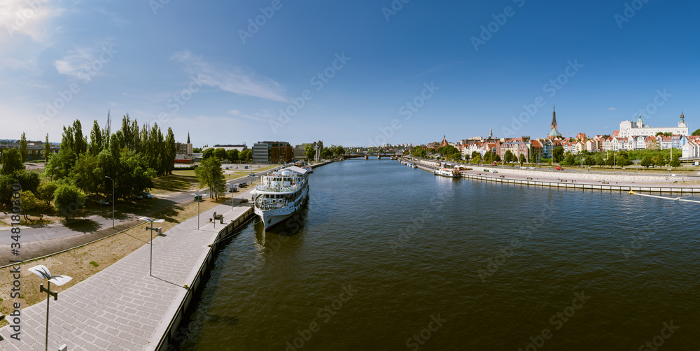 Szczecin cityscape on a sunny day, Poland, Europe.