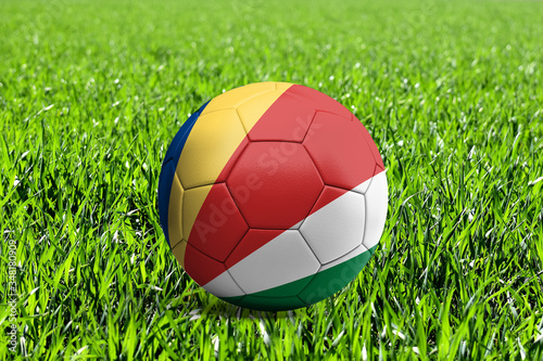 Seychelles Flag on Soccer Ball