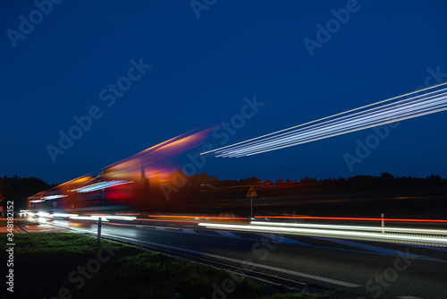 Speed Traffic - light trails on motorway