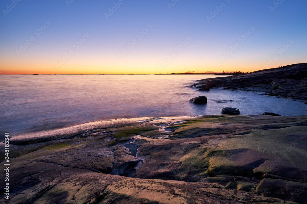 sunset over the sea