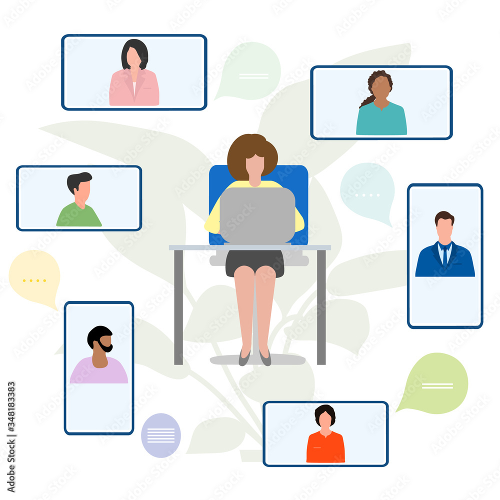Quarantine Remote Work Video conference Meeting
