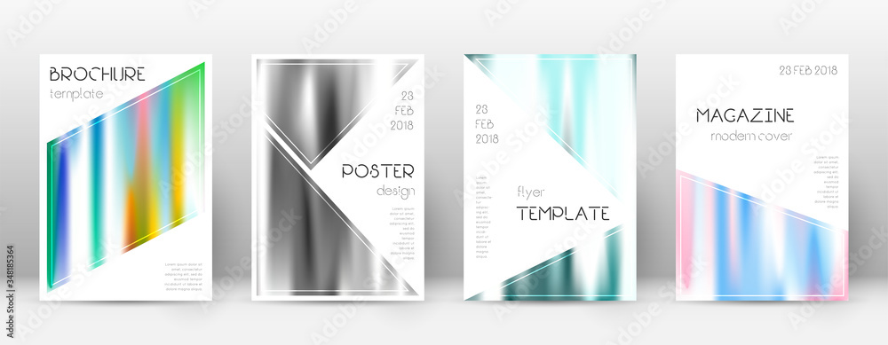 Flyer layout. Triangle trending template for Broch