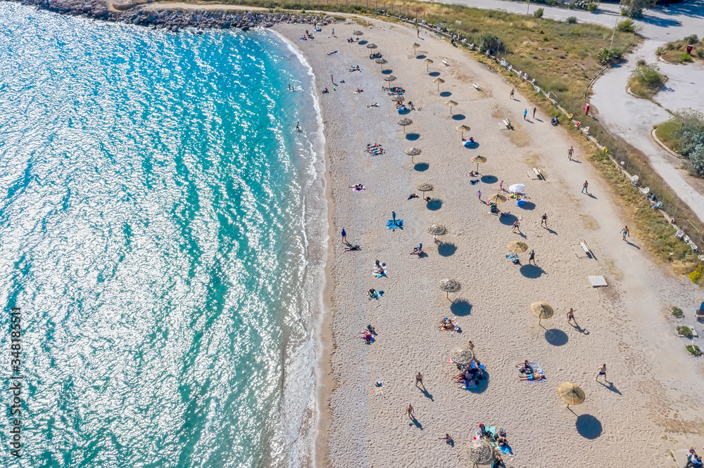 The new beach of Glyfada, Athens Greece