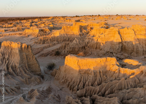 Golden hour at Mungo National Park, New South Wales, Australia 