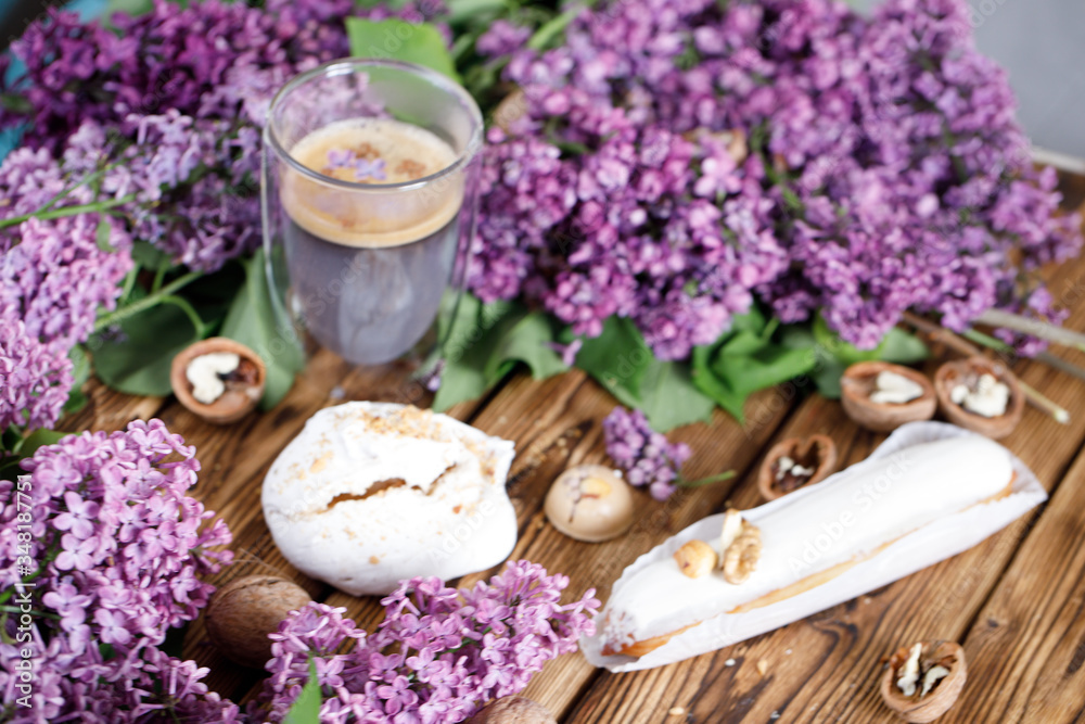 lilac sweets cake wood