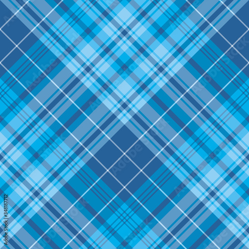 Seamless pattern in summer blue colors for plaid, fabric, textile, clothes, tablecloth and other things. Vector image. 2