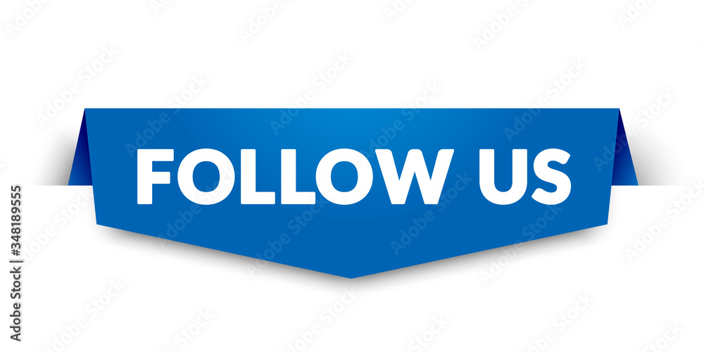 Vector Illustration Follow Us Label. Modern Web Banner Design. Vector Illustration Follow Us Label. Modern Web Banner Design.
