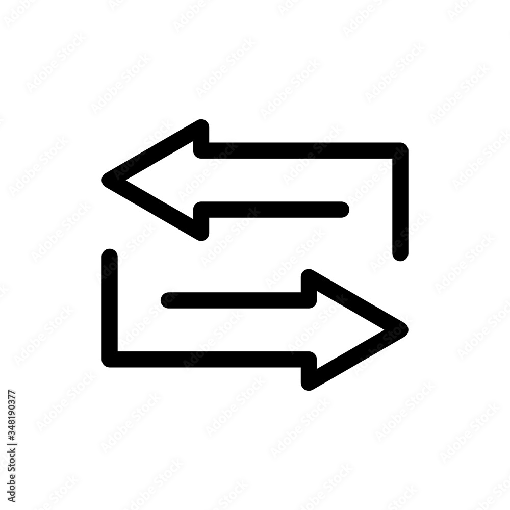 Transfer arrows icon in line art style on white background, for mobile concept and web design, arrows simple vector icon, Symbol, logo illustration Transfer arrows icon in line art style on white background, for mobile concept and web design, arrows simple vector icon, Symbol, logo illustration