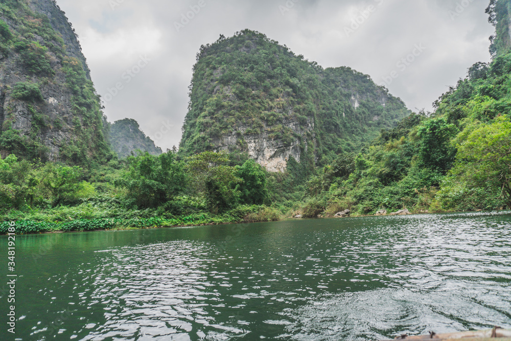 Scenic Mountains Lake In The Ninh Binh Region Of Vietnam Asia
