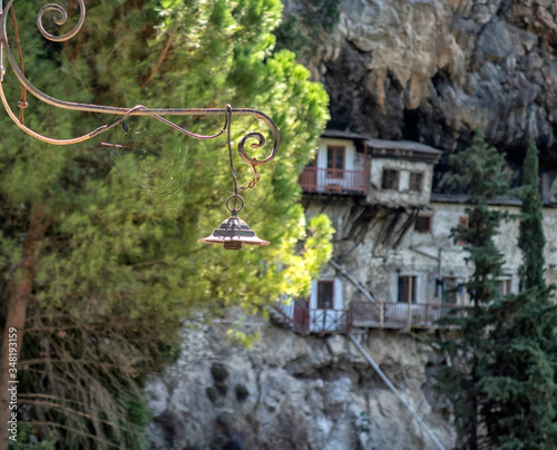 the picturesque surroundings of the Peloponnese peninsula in Greece. Landscape, view of historic buildings, mountain landscape panorama of the Peloponnesian Peninsula in Greece, photo