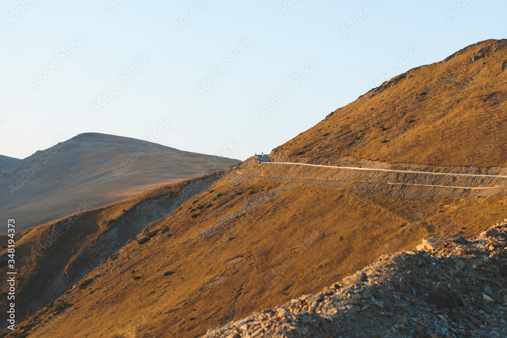 road along transalpina mountain