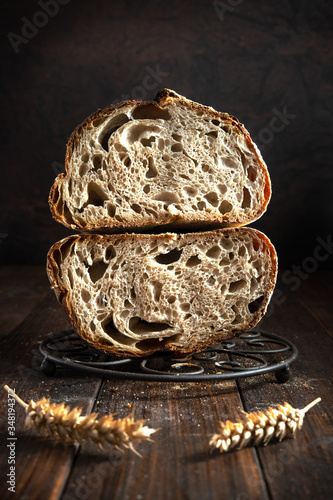 Open crumb basic sourdough bread