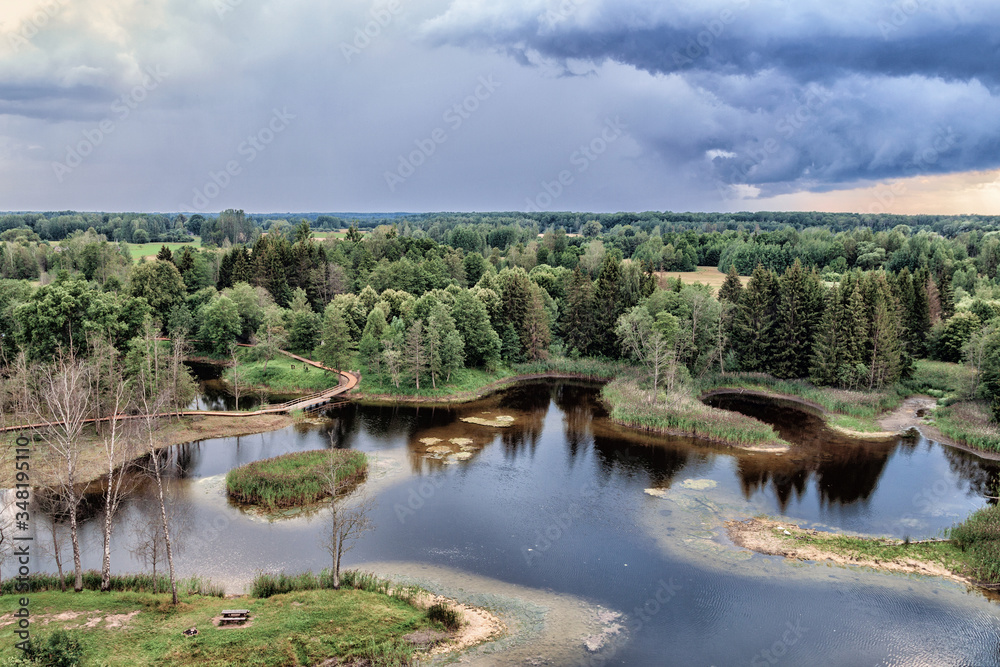 View from Birzai Regional Park observation tower