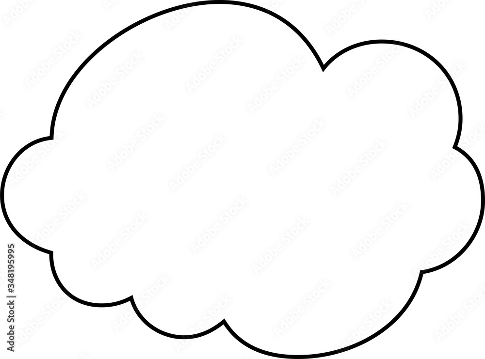 Cute Cartoon clouds outline Cute Cartoon clouds outline