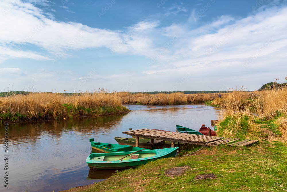 Rzeka Narew. Narwiański Park Narodowy, Podlasie, Polska Rzeka Narew. Narwiański Park Narodowy, Podlasie, Polska