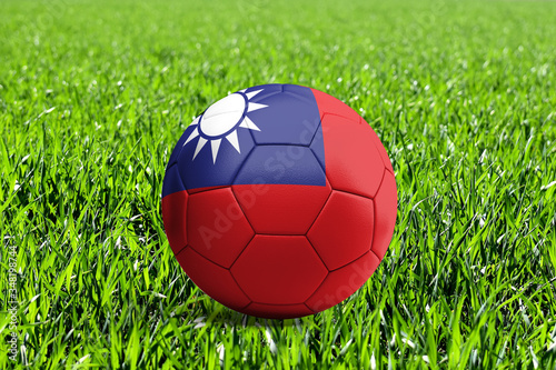Taiwan Flag on Soccer Ball