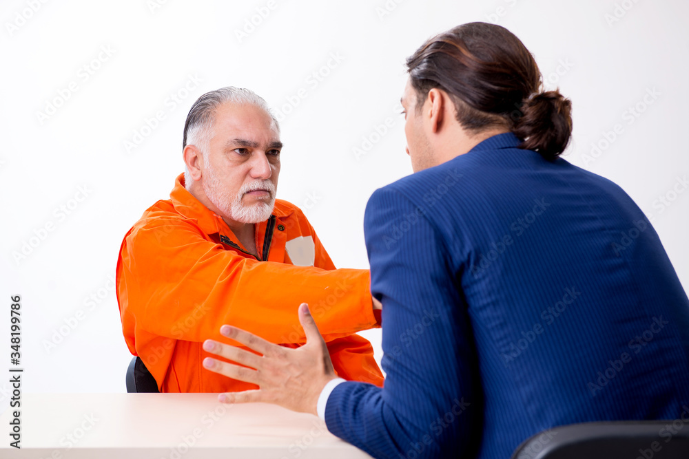Old captive meeting with advocate in pre-trial detention Old captive meeting with advocate in pre-trial detention