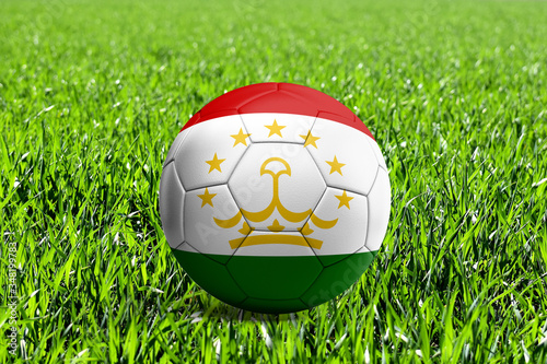 Tajikistan Flag on Soccer Ball